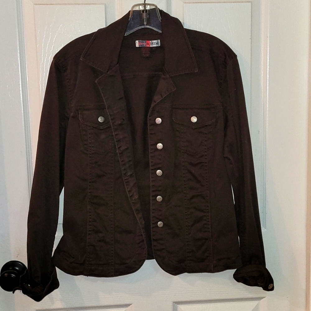 Chocolate brown denim style jacket